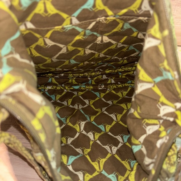 Vera Bradley Brown and Yellow Hobo Bag & wallet - Picture 5 of 8